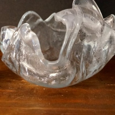 MIseczka; miseczka  szkło,   wym. 10,5x12,5x12 cm, 2014r